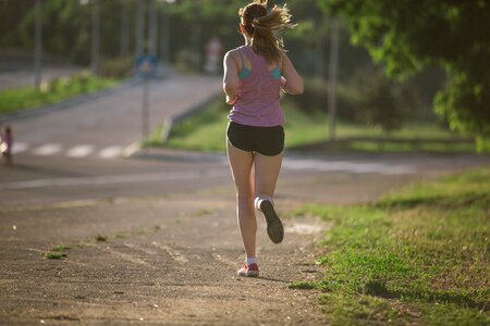 Girl jogging running exercise