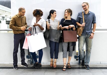 Group shopping bags