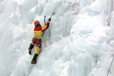 Ice climbing climber photo