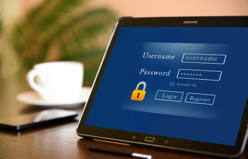 Login security tablet pc