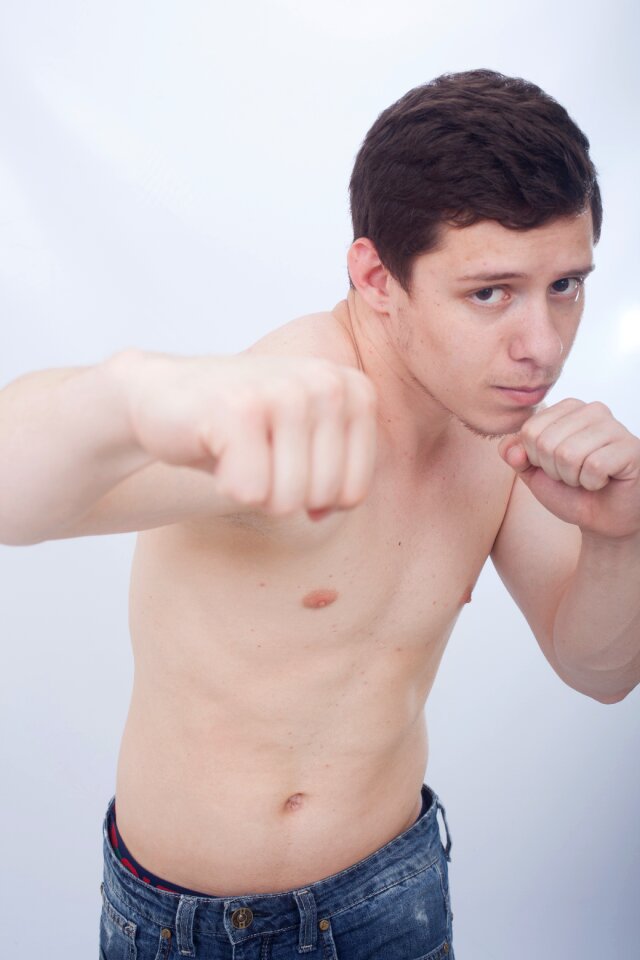 Man portrait punch
