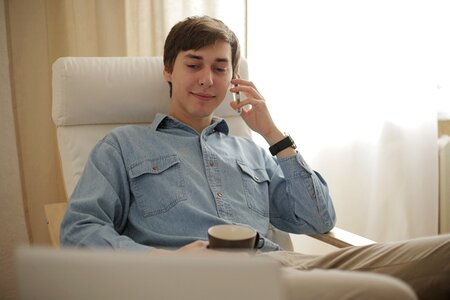 Man portrait smartphone