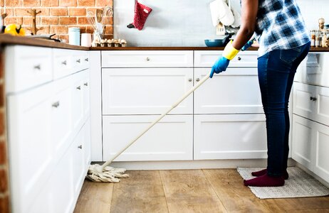 Mop clean kitchen