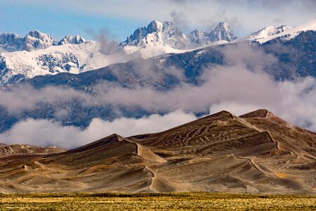 Mountain sand dune clouds