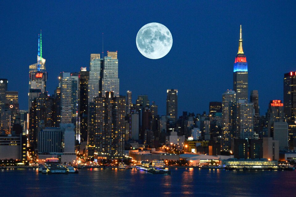 New york cityscape night