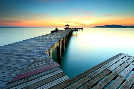 Pier lake sunrise