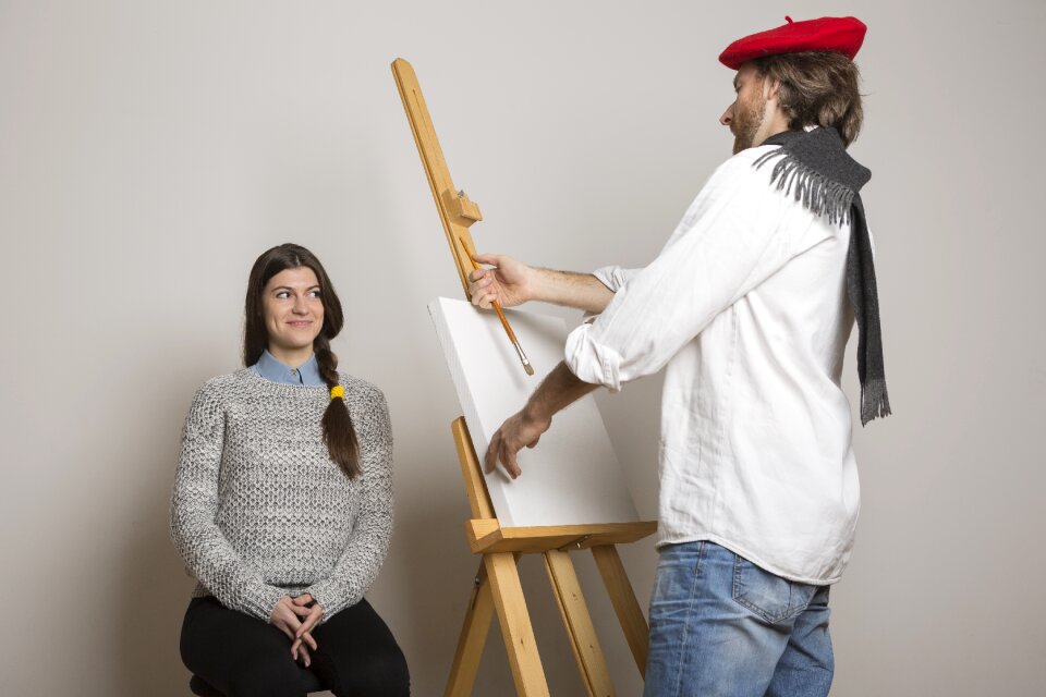 Painter model portrait