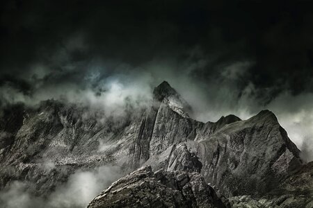 Santis mountain clouds