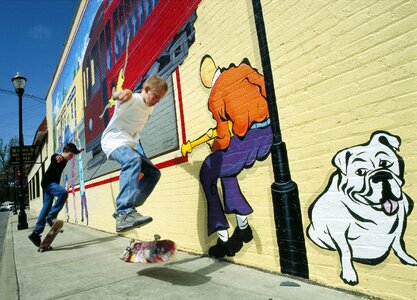 Skateboarding skateboarders