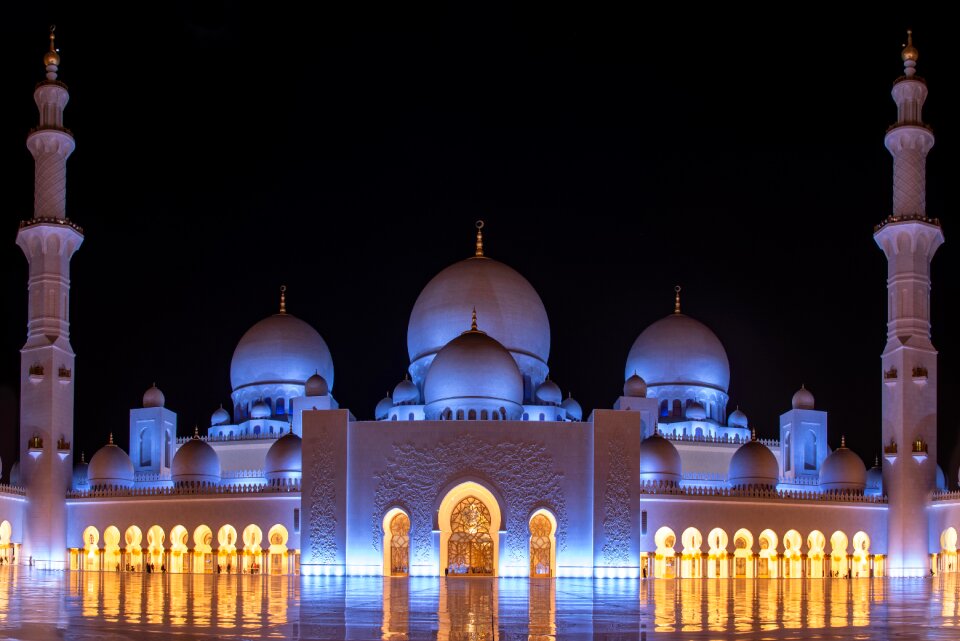 Sheikh zayed mosque night