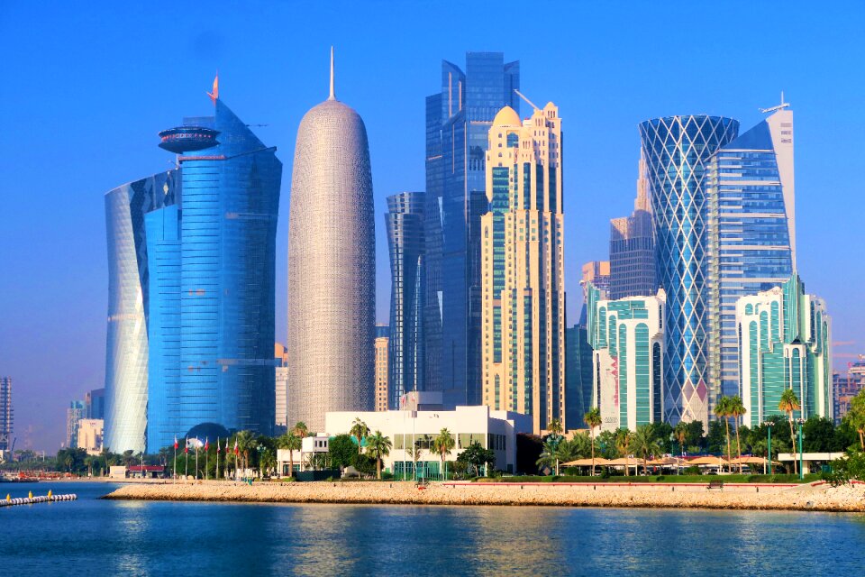 Skyscrapers buildings doha qatar photo