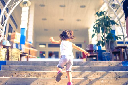Stairs child girl