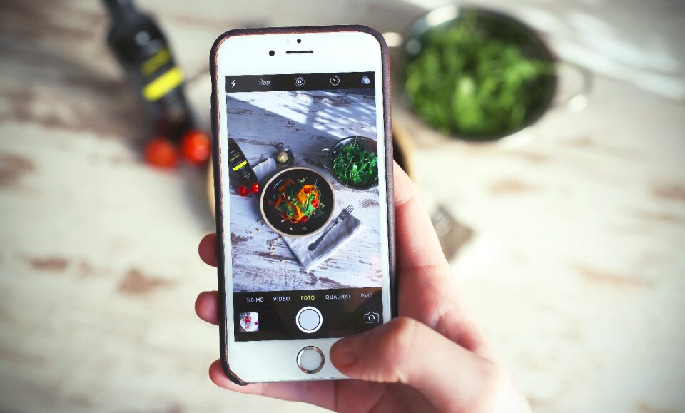 Smartphone taking picture