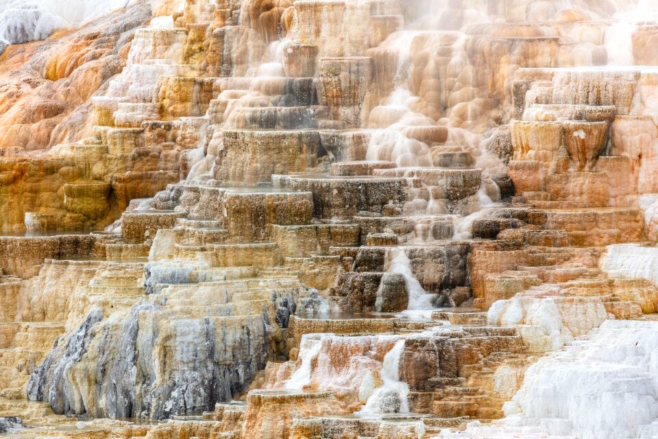 Travertine terraces