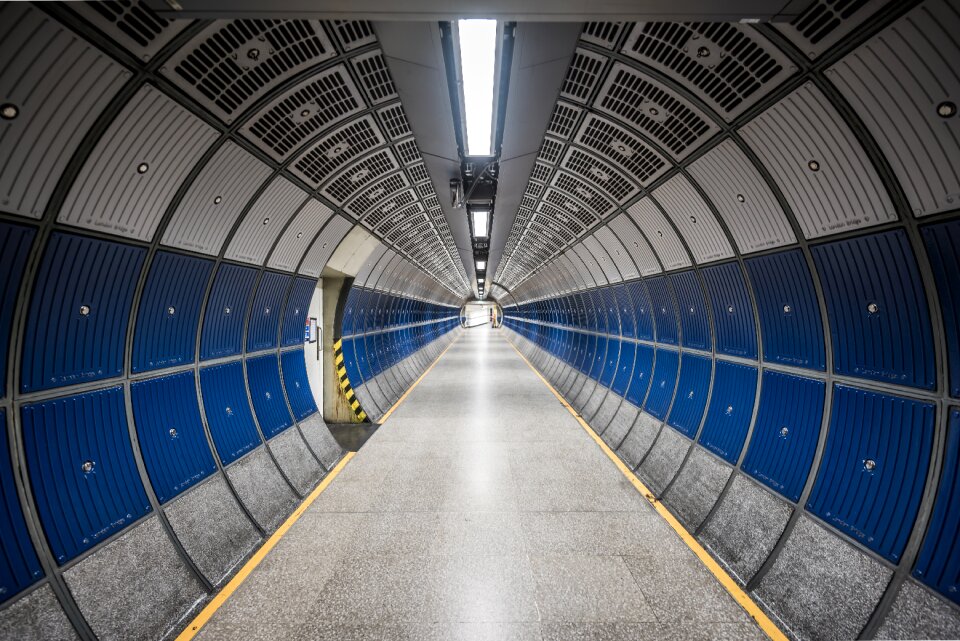 Tunnel underground walkway photo