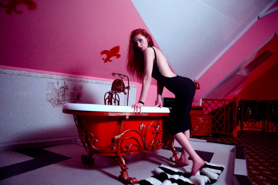 Woman bathtub bathroom