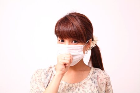 Woman cold cough photo