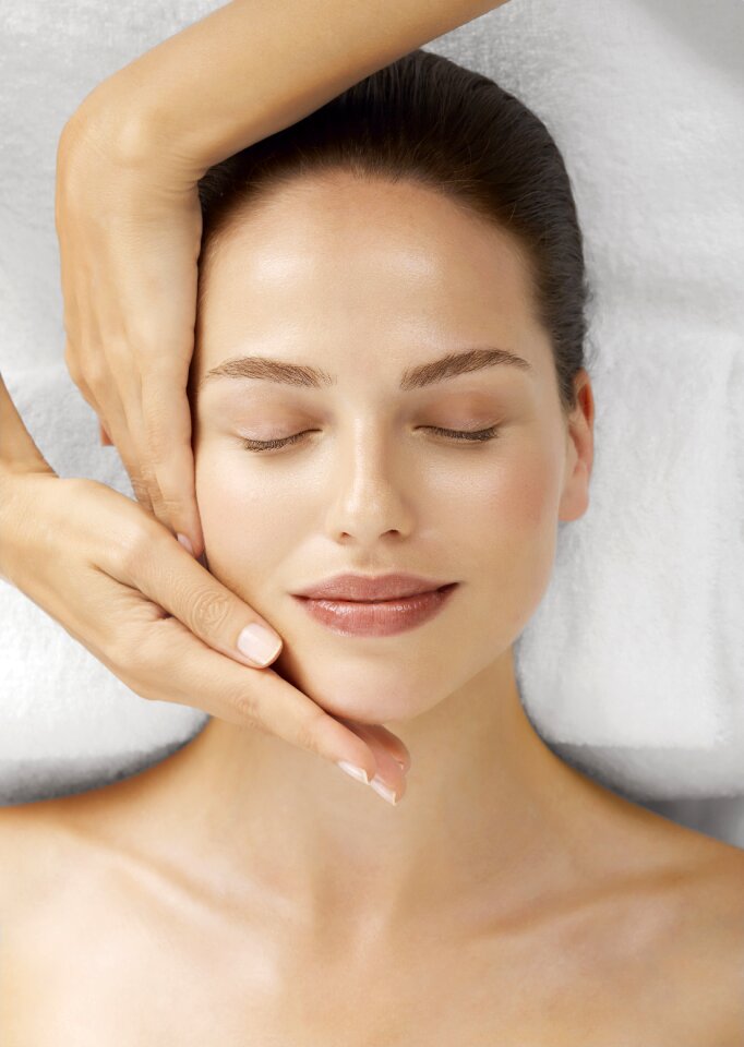 Woman face massage