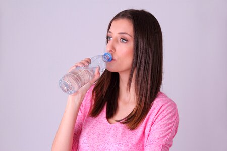 Woman drinking water