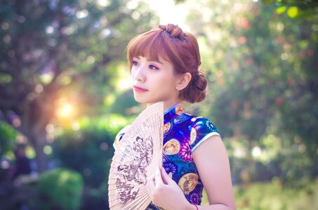 Woman girl cheongsam