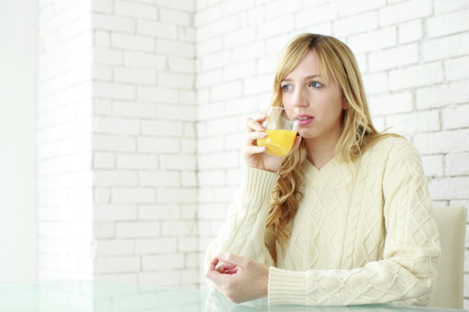 Woman girl drink