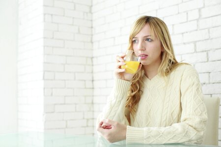 Woman girl drink