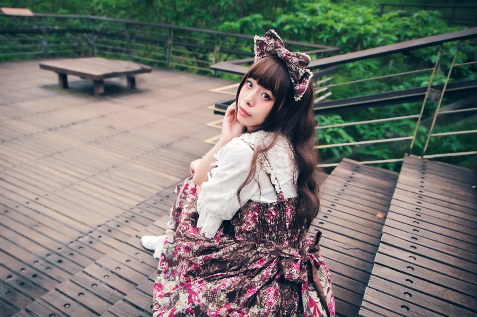 Woman girl lolita fashion