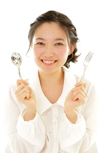 Woman girl portrait meal