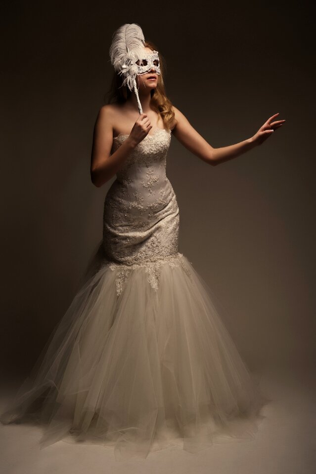 Woman mask dress