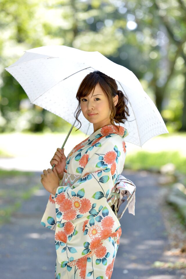 Woman girl portrait yukata