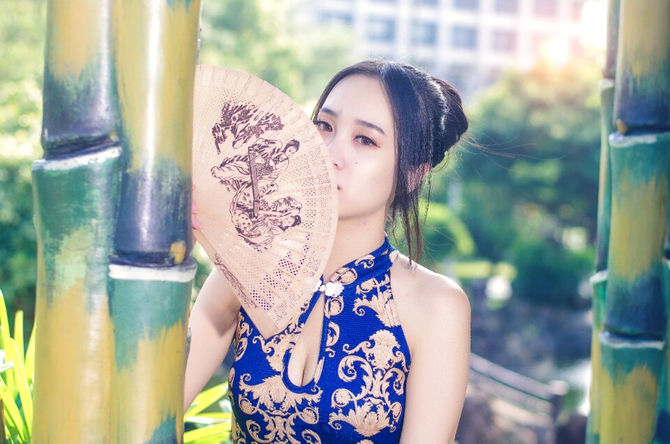Woman girl cheongsam