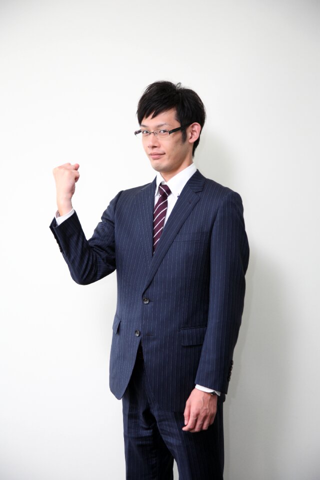 Business man fist pump