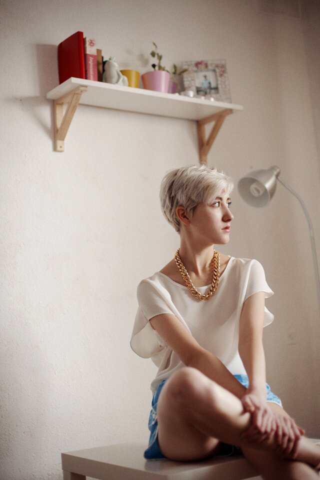 Woman girl portrait