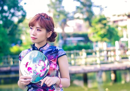 Woman girl cheongsam