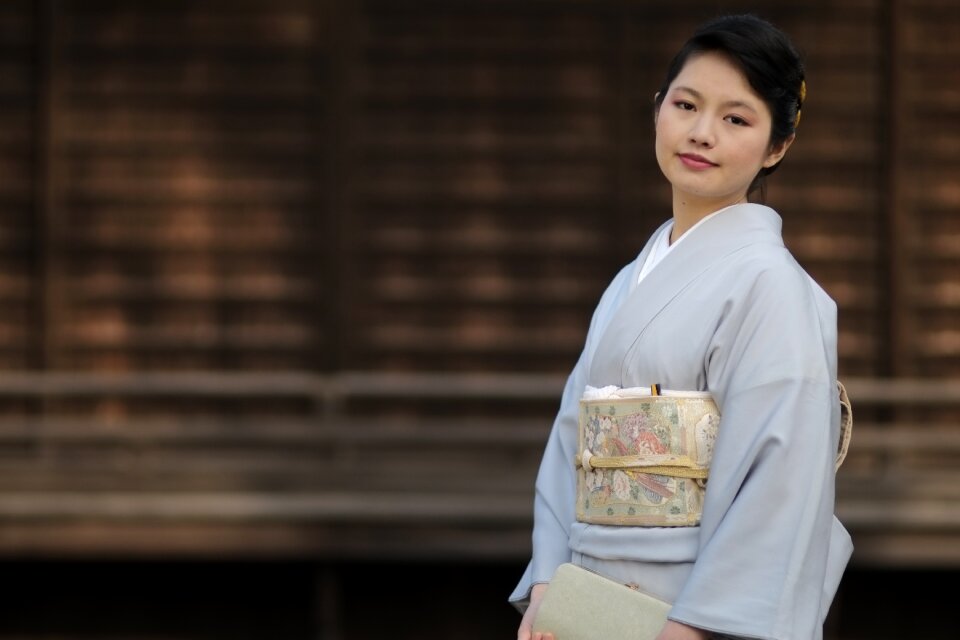 Woman portrait kimono photo