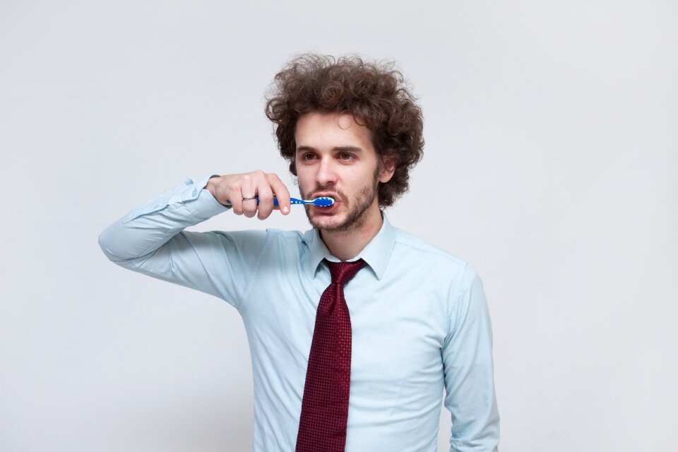 Business man toothbrush