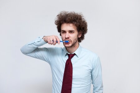 Business man toothbrush