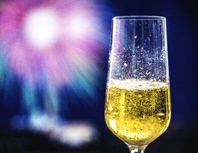 Champagne drink fireworks