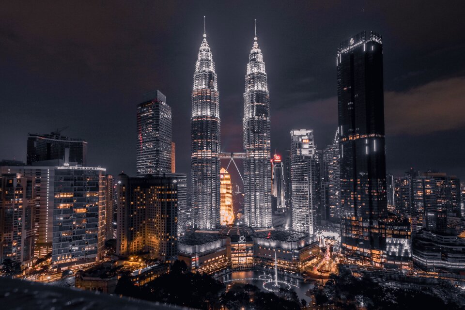 Petronas twin towers cityscape