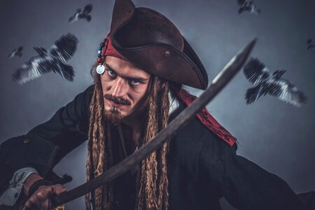 Pirate man sword