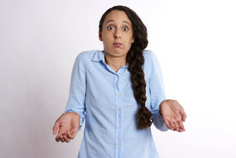 Woman having no idea
