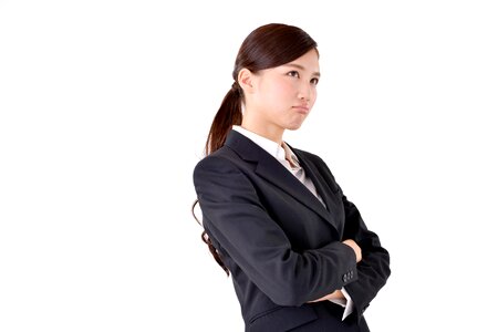 Business woman bad mood