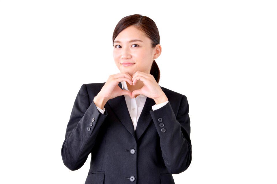 Business woman heart