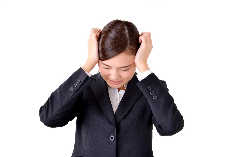 Business woman troubled