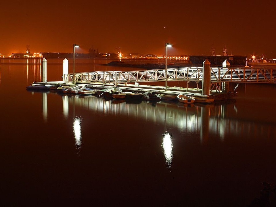 Night lights long exposure