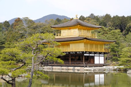 Golden pavilion temple photo