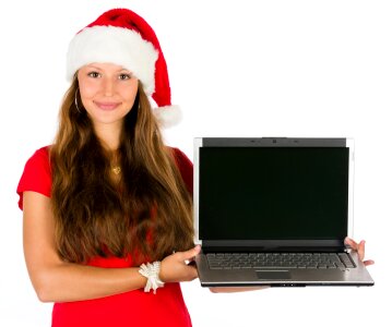 Woman girl christmas