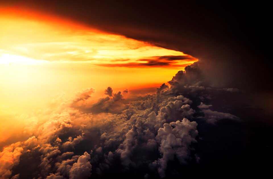 Sunset sky clouds photo