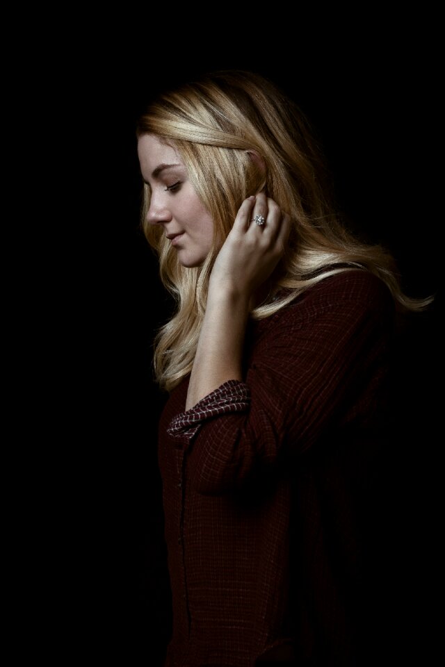 Woman girl profile