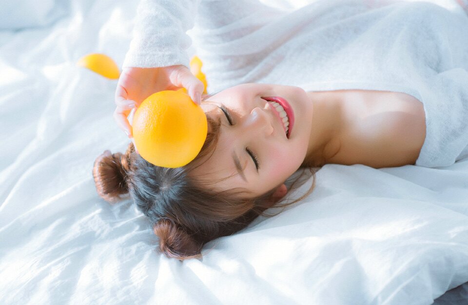 Woman girl orange
